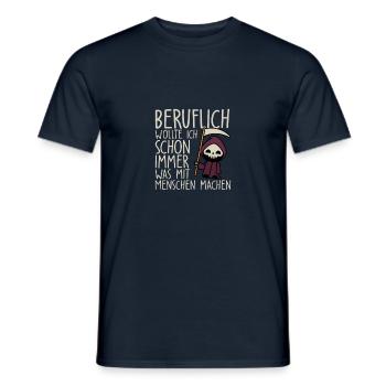 Beruflich was mit Menschen machen - Männer T-Shirt - Navy - Vorne - AI Model Male 178 light (178cm)