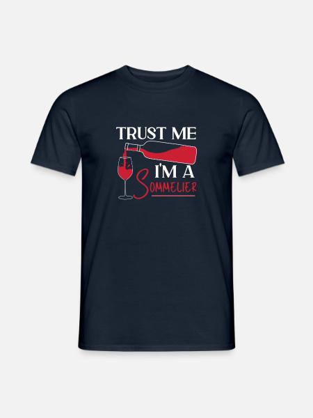 Sommelier Wine Drinking Tasting - Männer T-Shirt - Navy