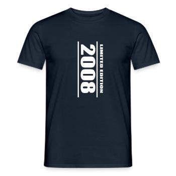 Édition limitée 14e anniversaire 2008 - T-shirt homme - marine - Devant - AI Model Male 178 light (178cm)