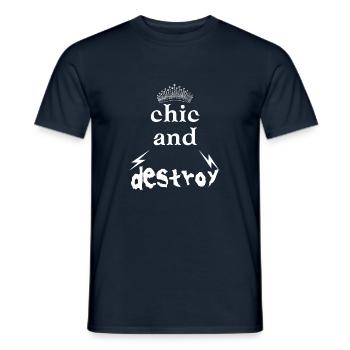 chic and destroy cadeau homme femme t-shirt humour - T-shirt homme - marine - Devant - AI Model Male 178 light (178cm)
