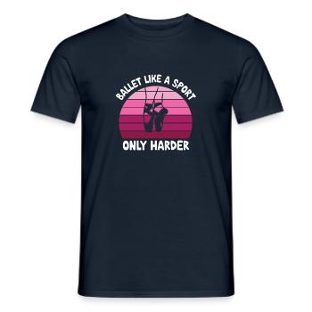 Ballet Dancer Dance Ballerina Sport Girl Femme - T-shirt homme - marine - Devant - AI Model Male 178 light (178cm)
