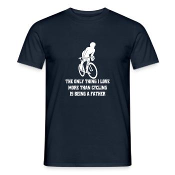 Fahrrad Vater Fahrradtour Radfahren Papa Radeln - Männer T-Shirt - Navy - Vorne - AI Model Male 178 light (178cm)