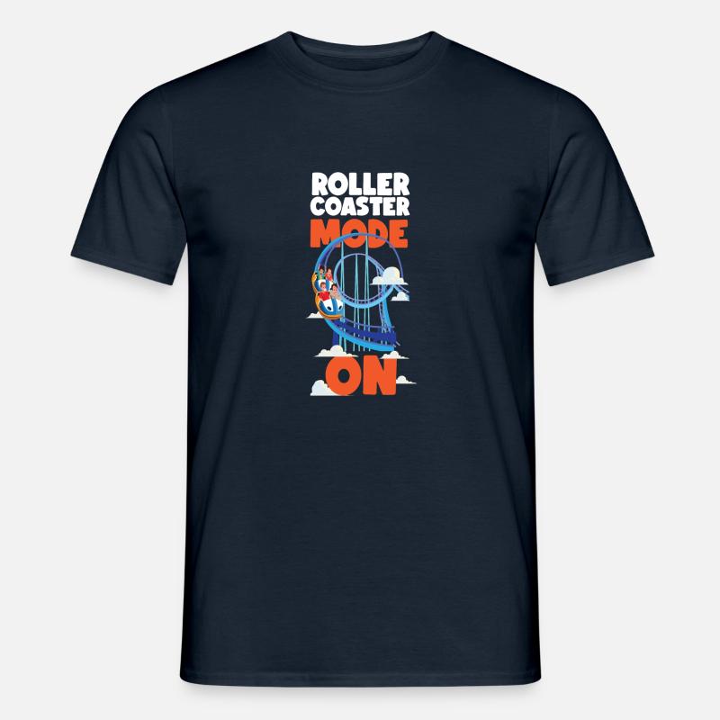 Roller Coaster Roller Coaster Mode - Männer T-Shirt - Navy