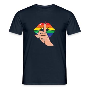 LGBTQ Nonbinary Coloré Rainbow Flag LGBTQ + Pride - T-shirt homme - marine - Devant - AI Model Male 178 light (178cm)