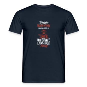 Welder Welding Vintage Welder - Männer T-Shirt - Navy - Vorne - AI Model Male 178 light (178cm)