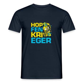 Hopfenkrieger Saufen Lustiges Bier Liebhaber Biert - Männer T-Shirt - Navy - Vorne - AI Model Male 178 light (178cm)