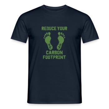 empreinte écologique protection de l’environnement changement climatique - T-shirt homme - marine - Devant - AI Model Male 178 light (178cm)