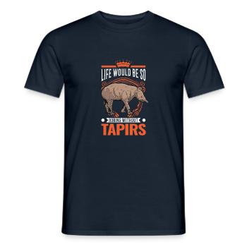 Life would be so boring without Tapirs - Men's T-Shirt - navy - Front - AI Model Male 178 light (178cm)