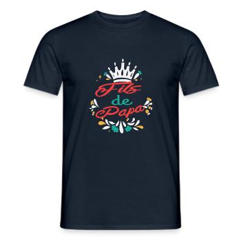 Fils de papa - T-shirt homme - marine - Devant - AI Model Male 178 light (178cm)