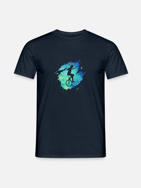 Vintage Monowheel Einrad - Mænd T-shirt - marineblå