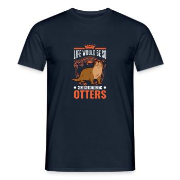 Otter Gift Otter Sea Otter - Men's T-Shirt - navy - Front - AI Model Male 178 light (178cm)