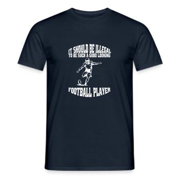 Entraîneur de football américain Fan de football américain - T-shirt homme - marine - Devant - AI Model Male 178 light (178cm)