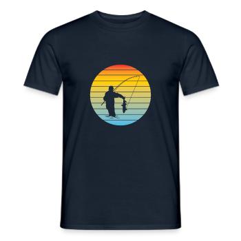 Pêche Pêche Pêche Hameçons Pêche Pêcheurs Pêcheurs - T-shirt homme - marine - Devant - AI Model Male 178 light (178cm)