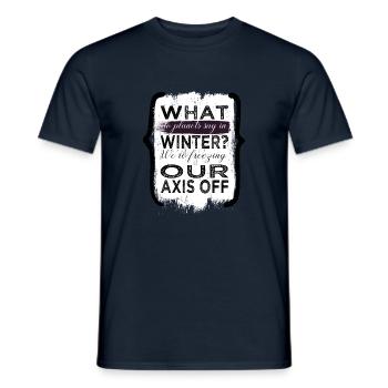 weightless birthday gift space ship fun earth cool - Männer T-Shirt - Navy - Vorne - AI Model Male 178 light (178cm)