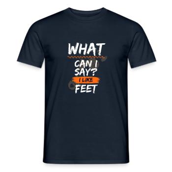 Un dicton amusant pour un fan de pied - T-shirt homme - marine - Devant - AI Model Male 178 light (178cm)