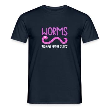 Compost Worms Gift - Men's T-Shirt - navy - Front - AI Model Male 178 light (178cm)