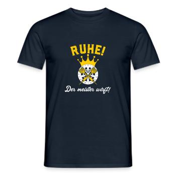 Ruhe der Meister Wirft - Männer T-Shirt - Navy - Vorne - AI Model Male 178 light (178cm)