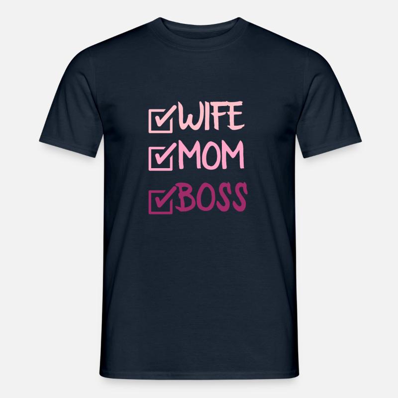 EHEFRAU MUTTER CHEF - Männer T-Shirt - Navy