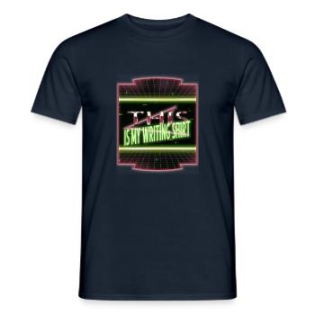 Blague Geek Blagues Lecture Livre Auteur Éditeur - T-shirt homme - marine - Devant - AI Model Male 178 light (178cm)