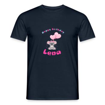 Lena Geburtstag, Happy Birthday Baby - Männer T-Shirt - Navy - Vorne - AI Model Male 178 light (178cm)