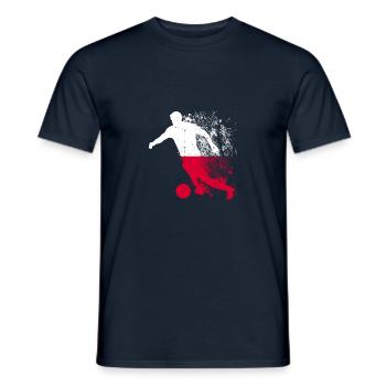 Coupe du monde de l’équipe nationale de Pologne - T-shirt homme - marine - Devant - AI Model Male 178 light (178cm)