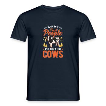 Vache Cadeau Agriculteur Bovins Vaches - T-shirt homme - marine - Devant - AI Model Male 178 light (178cm)