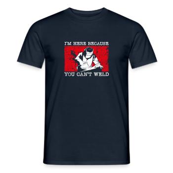 Soudeur Soudeur Vintage Je suis ici - T-shirt homme - marine - Devant - AI Model Male 178 light (178cm)