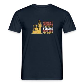 Certified Forklift Truck Operator - Men's T-Shirt - navy - Front - AI Model Male 178 light (178cm)