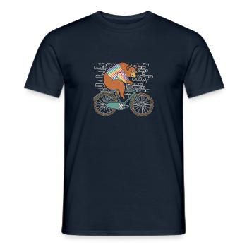 Grizzly Bear Brown Bear Bike - Men's T-Shirt - navy - Front - AI Model Male 178 light (178cm)