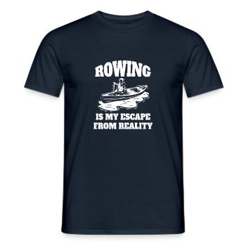 Ruderer lustige Rudern Spruch Ruderverein Ruderin - Männer T-Shirt - Navy - Vorne - AI Model Male 178 light (178cm)