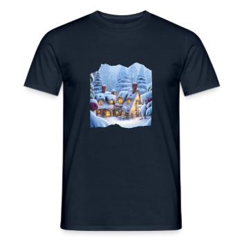Motif de Noël - T-shirt homme - marine - Devant - AI Model Male 178 light (178cm)