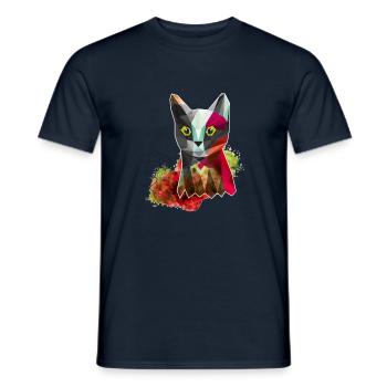 Katze - Animal Illustration - Männer T-Shirt - Navy - Vorne - AI Model Male 178 light (178cm)