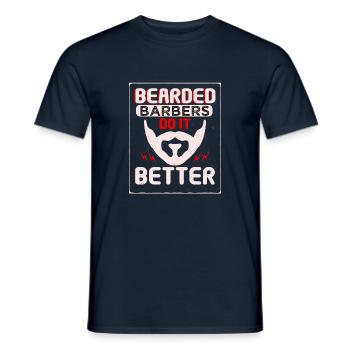 Bearded Barbers Do It Better T-Shirt - Men's T-Shirt - navy - Front - AI Model Male 178 light (178cm)