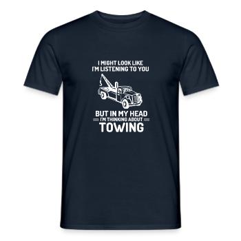 Towing Tow Truck - Men's T-Shirt - navy - Front - AI Model Male 178 light (178cm)