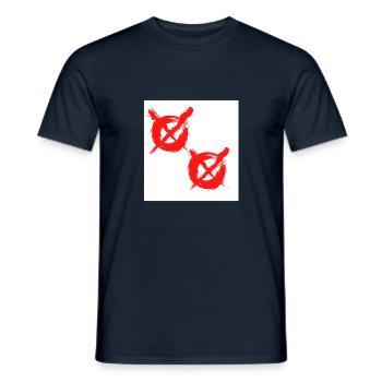 XO shirt logo - Men's T-Shirt - navy - Front - AI Model Male 178 light (178cm)