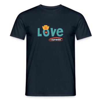Nurselife Ich liebe meinen Job Krankenschwester - Männer T-Shirt - Navy - Vorne - AI Model Male 178 light (178cm)