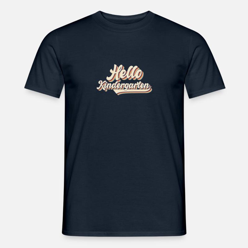 Hello Kindergarten - Männer T-Shirt - Navy