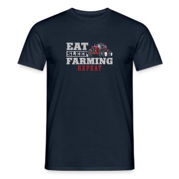 Farming Farmer Vintage Tractor Eat - Männer T-Shirt - Navy - Vorne - AI Model Male 178 light (178cm)