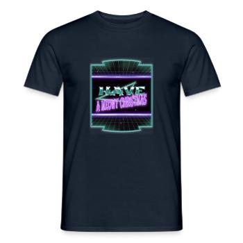 bodybuilder awesome dinosaur tshirt dino bike moon - Männer T-Shirt - Navy - Vorne - AI Model Male 178 light (178cm)