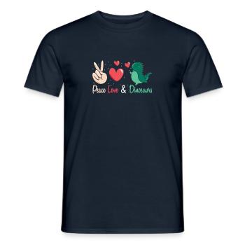 Dinosaur Adult dinosaur - Men's T-Shirt - navy - Front - AI Model Male 178 light (178cm)