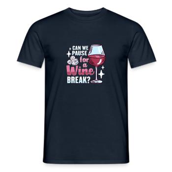 Bunco Wine Break Design for Bunco Babe and Wine Tri - Men's T-Shirt - navy - Front - AI Model Male 178 light (178cm)