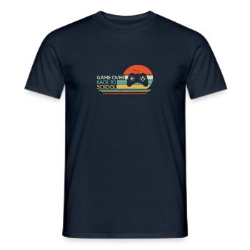 Game Over School - Men's T-Shirt - navy - Front - AI Model Male 178 light (178cm)