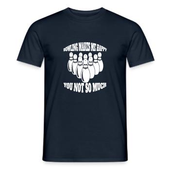 Bowling Bowling Kegel Bowler Bowling ball gift - Men's T-Shirt - navy - Front - AI Model Male 178 light (178cm)