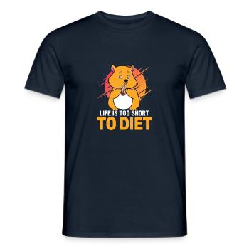 Life Is Too Short to diet - T-shirt homme - marine - Devant - AI Model Male 178 light (178cm)