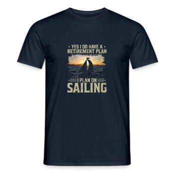 I Plan On Sailing - T-shirt homme - marine - Devant - AI Model Male 178 light (178cm)