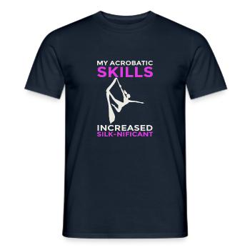 Aerial Yogatuch Akrobatik Tuch Luft Gymnastik - Männer T-Shirt - Navy - Vorne - AI Model Male 178 light (178cm)