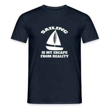 Segeln Schiff Segler Kapitän Segel Boot Segelsport - Männer T-Shirt - Navy - Vorne - AI Model Male 178 light (178cm)