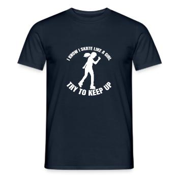 Roller Skating Inliner Skater Gift Inline Skating - T-shirt homme - marine - Devant - AI Model Male 178 light (178cm)
