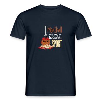 Boulettes de viande Boulettes de viande Cadeau - T-shirt homme - marine - Devant - AI Model Male 178 light (178cm)