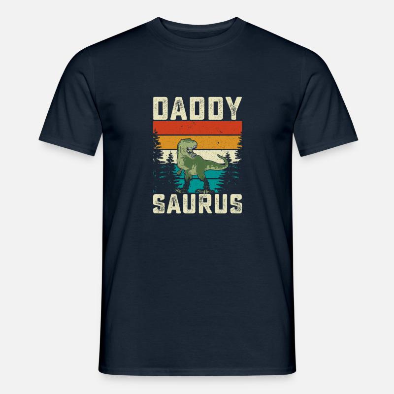 Daddy Saurus - Männer T-Shirt - Navy